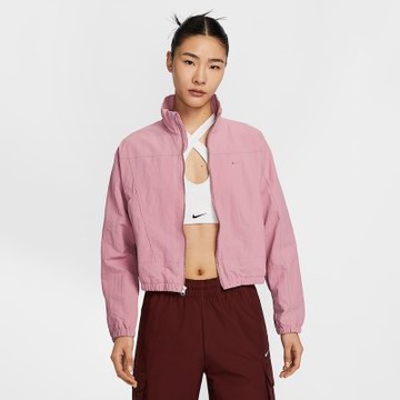 NIKE 外套 女 運動立領外套 AS W NSW EVRTHNG WVN RPL UV 粉 HJ1000-699