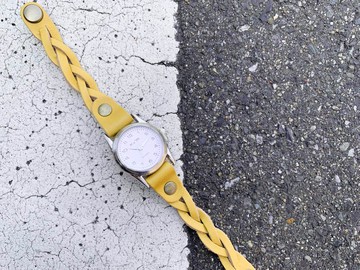 EDGE As good as the sun 黃邊針織手錶 編織網眼 EKW-YY