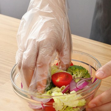 dc390一次性手套薄款100入 袋裝 手扒雞手套 拋棄式手套 塑膠手套 pe手套