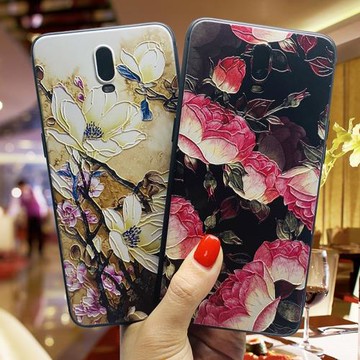 適用于OPPO reno12pro/11pro手機殼r17/r15浮雕k5/k7牡丹a11桃花a77軟殼reno5Z