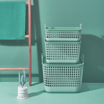 威瑪索 洗衣籃/髒衣籃/附蓋/雙側提手-防疫備品-(2色)