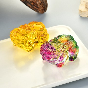 水晶貔貅5cm 吞金獸 八方吞財 只進不出 開運祈福招財旺財 水晶擺件 安平樂活館