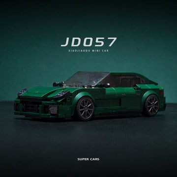 小角度JD057跑車系列八格車小顆粒模型擺件積木玩具跨境批發