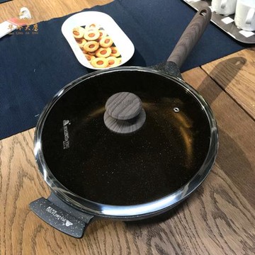 華玲大鷹麥飯石平底鍋深煎鍋不粘鍋煎蛋牛排炒鍋奶鍋電磁爐燃氣灶