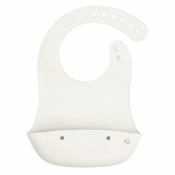 美國 green sprouts 小綠芽 - 矽膠立體圍兜/防掉落食物袋單入組-蒂芬尼白