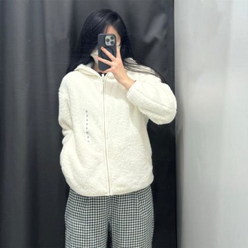 日單！休閑女裝長絨搖粒絨拉鏈連帽外套/長袖夾克秋冬新款477056