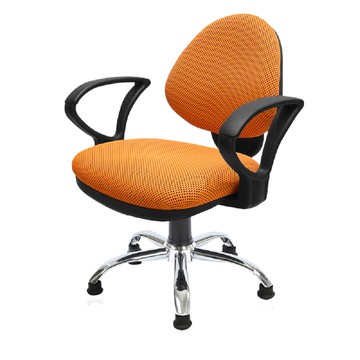 【A1】漢妮多彩固定式人體工學D扶手鐵腳電腦椅/辦公椅1入(箱裝出貨)藍色