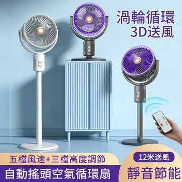 【免費試用30天💥保固二年】松禾SONGHE✅3D搖頭循環風扇 風扇 電風扇 循環風扇 搖頭風扇 自動搖頭 超遠送風