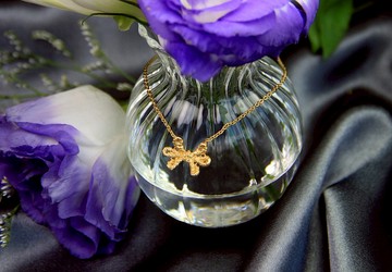 蕾絲寶石系列 / Topaz / 黃玉項鍊 - 橫式 / 銀飾 禮物