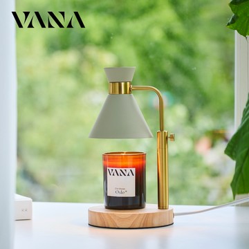 VANA 升降款可定時香氛暖燈 - 莫蘭迪灰 可調光 享保固 Fika no. 12