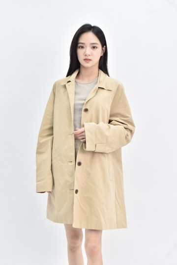 (S) merrypn 排扣棕色外套