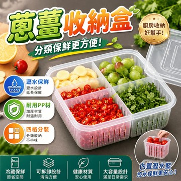 蔥花盒 瀝水盒 備菜盒 分格收納盒 佐料盒 冰箱收納盒 密封盒 食品收納 廚房備料料理收納