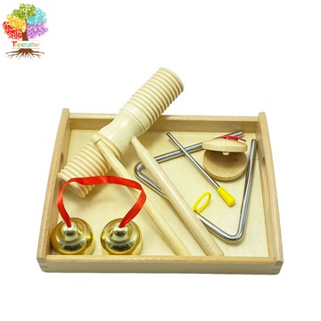 【樹年】蒙氏教具兒童樂器 鈴鐺 奧爾夫打擊樂器 響板 幼兒早教玩具 音樂教具