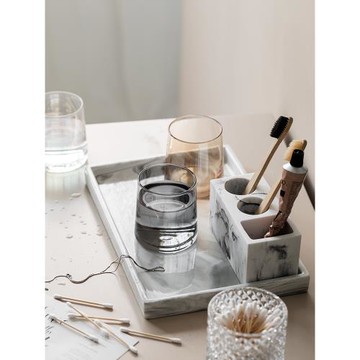 北歐ins風格家用電動牙刷架杯架托盤套裝輕奢牙具牙杯收納盤