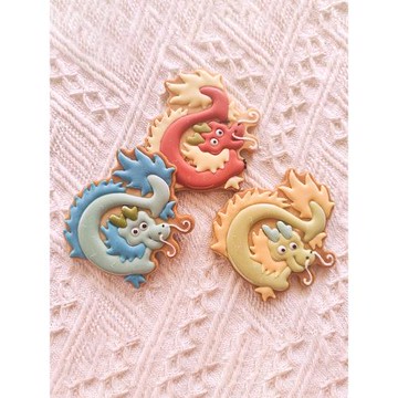 小鬼717老師新年龍圖騰糖霜餅干模具diy按壓式烘焙家用曲奇