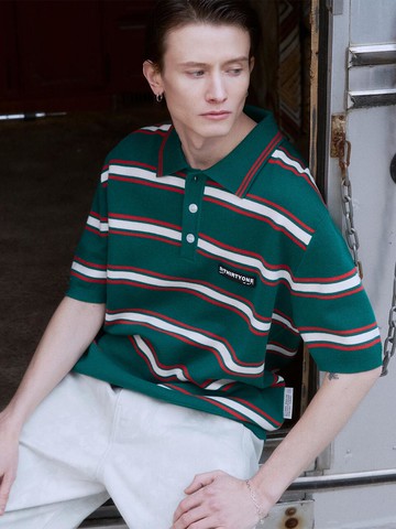 Multi Stripe Sweater [Forest Green]