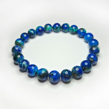 天然水晶 美國藍銅礦手鍊 多種礦物形成 WB007