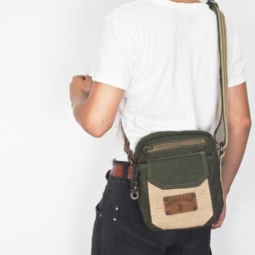 正品美國馬球協會U.S.Polo Assn亞麻休閑高端復古男女單肩斜挎包