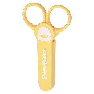 PiYOPiYO 黃色小鴨 嬰幼兒指甲剪刀 安全圓弧刀刃設計  黃色  1個