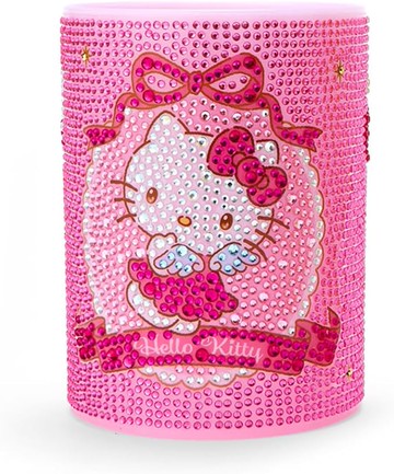 asdfkitty*KITTY閃鑽圓型筆筒/置物筒/收納筒/花器-日本正版商品