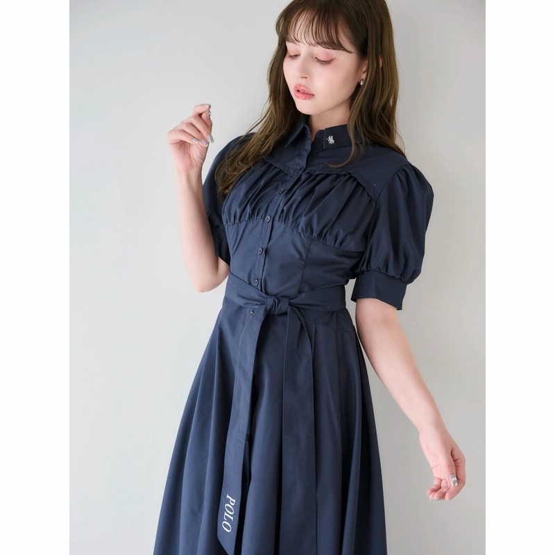 dazzlin POLO コルセットスウィッチングシャツワンピース セール】【POLOBCSコラボ】コルセットスウィッチングシャツ