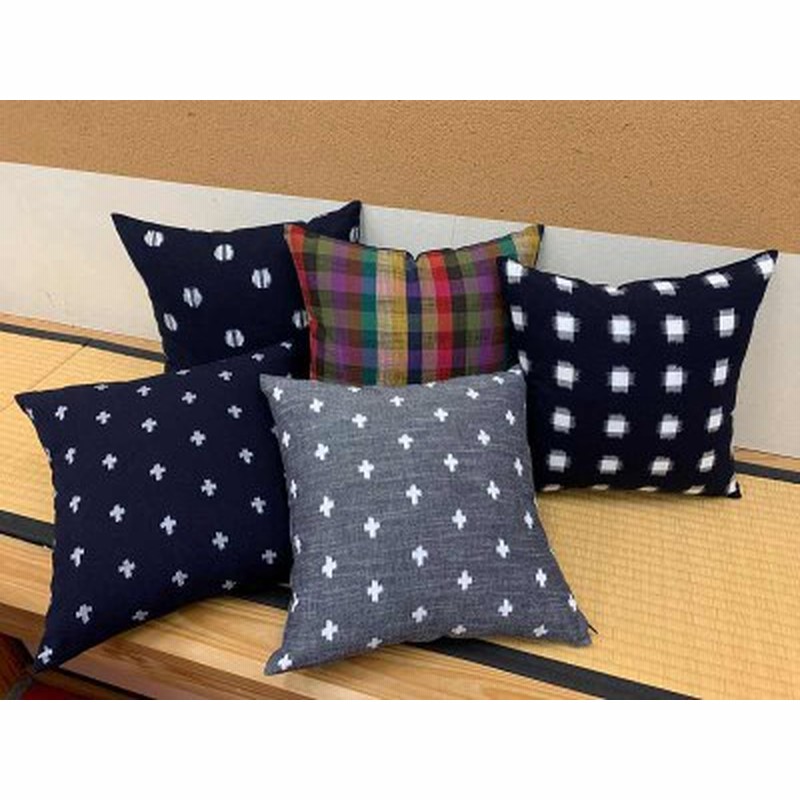 ー品販売 クッションカバー 久留米 かすり 伝統工芸品 藍染 general