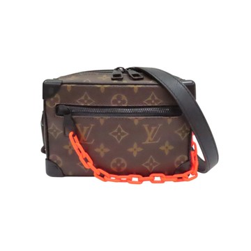 LOUIS VUITTON LV 路易威登 棕色 原花 PVC塗層帆布 Mini Soft Trunk 肩背包 M44480 【二手名牌BRAND OFF】