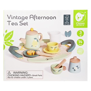 Classic WORLD 客來喜 經典木玩 英倫午茶組 50576  混和顏色  1組