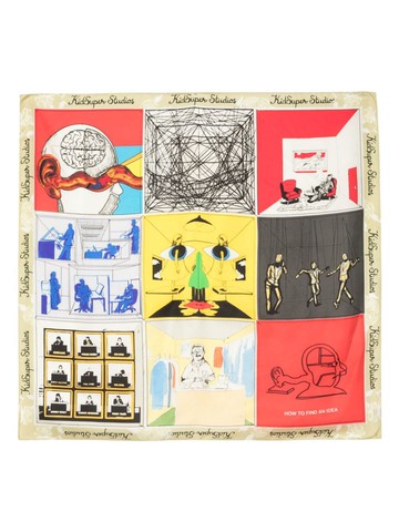 KidSuper - How To Find An Idea Story Board-print square silk scarf - men - Silk - One Size - Neutrals