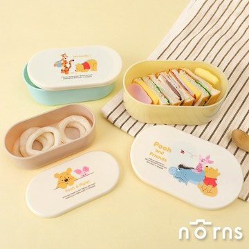 【Norns】迪士尼小熊維尼3 Size橢圓保鮮盒組 norns Original Design Disney 便當盒三件組 (每款式最少需購買2件)