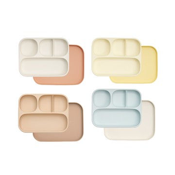 MOYUUM 韓國 白金矽膠吸盤式餐盤盒-多款可選