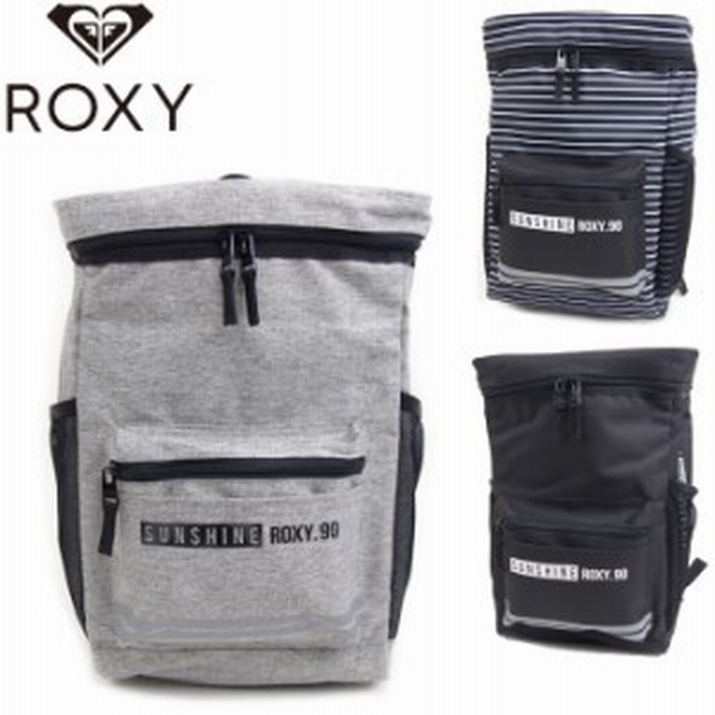 ロキシー Roxy リュック レディース バックパック 大容量 スクエアタイプ ボーダー柄 ブラック ホワイト グレー 14 2 通販 Lineポイント最大3 0 Get Lineショッピング