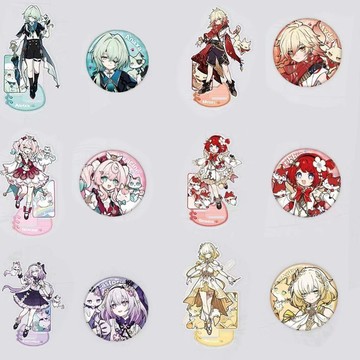 ✨元氣新品✨崩壞星穹鐵道周邊小不點貓貓系列吧唧徽章立牌擺件遐蝶那刻夏禮品JXLG