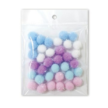 亮彩金蔥毛球 1.5cm 35顆