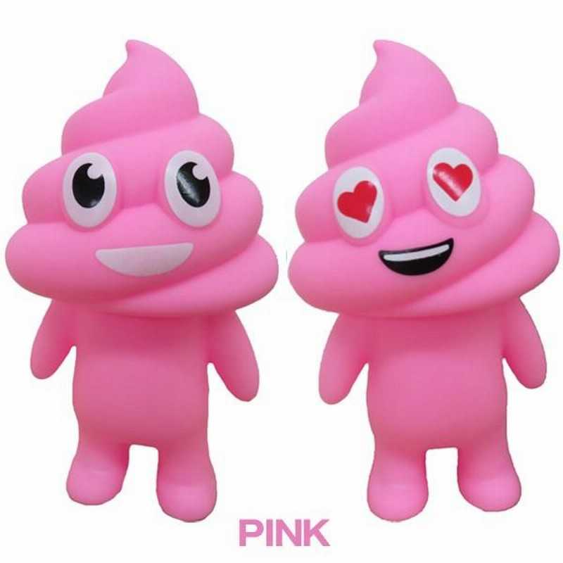 ピンクうんちのストラップ　24個セット うんちドールカラフルバージョン5色セット (ウンチ人形 ソフビ