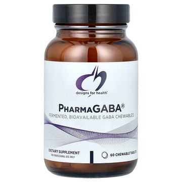 Designs For Health, PharmaGABA®，200 毫克，60 片咀嚼片（每片 100 毫克）
