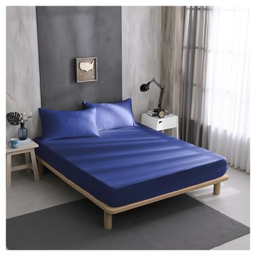 3M防水透氣保潔墊三件組  海軍藍  5尺(186 x 150cm)