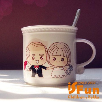 【iSFun】浪漫一生＊變色馬克杯/附湯匙