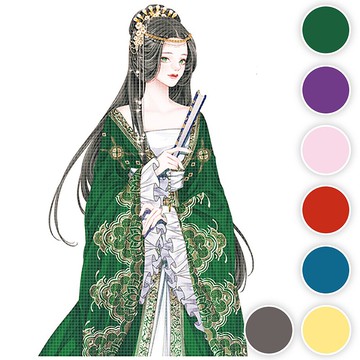 紫葳 (7色) 27 (honne market) 人物貼紙 女孩貼紙 浣熊