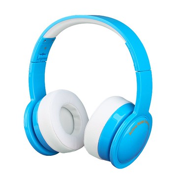 主動式抗噪兒童安全耳機備有線咪-粉藍色