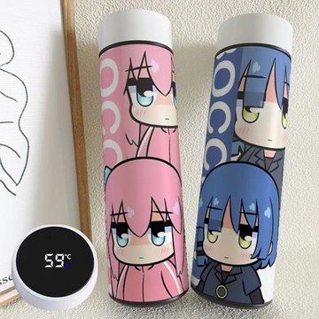 孤獨搖滾Q版智能保溫杯大容量小巧不銹鋼輕便攜帶溫度顯示水杯子