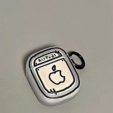 卡通适用Airpods Pro耳机保护套小众铅笔画苹果耳机壳AirPods2代透明 生日禮物🎁防摔殼 台灣出貨🚚