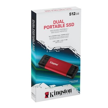 金士頓Kingston Dual Portable Solid-State Drive USB-A/C 隨身碟 512G