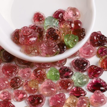 高冰透碧璽福佛吊墜 盧比來項鏈女款 老坑料濃艷透潤 福利放漏