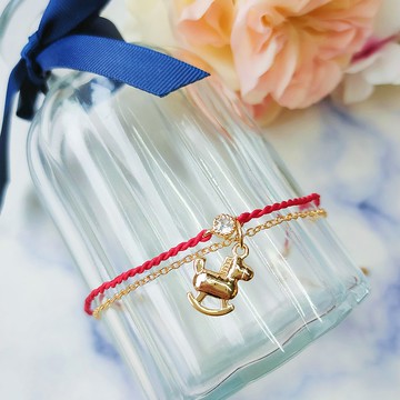 14K金包銅好運雙層編繩細鍊手鍊 時尚飾品 幸運滿滿 多色可選