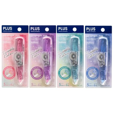 (限量)PLUS TwinkieColor MR智慧型滾輪修正帶(5mmx6m) -藍/淺藍/粉/紫