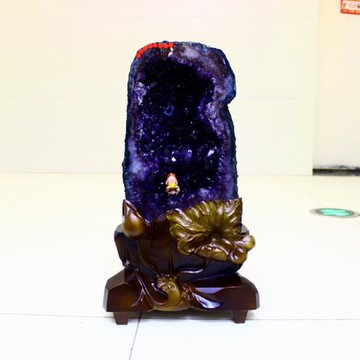 永韻 批發天然紫水晶洞擺件 紫晶洞 瑪瑙洞水晶洞 紫色原石錢袋子