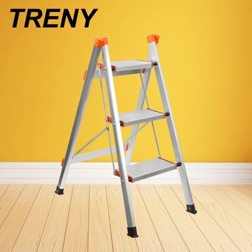 TRENY 加寬鋁製三階踏梯-櫥櫃用 _廠商直送
