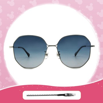 Disney 冰雪奇緣│冰島極光 多邊框太陽眼鏡 深海藍 (大框款)