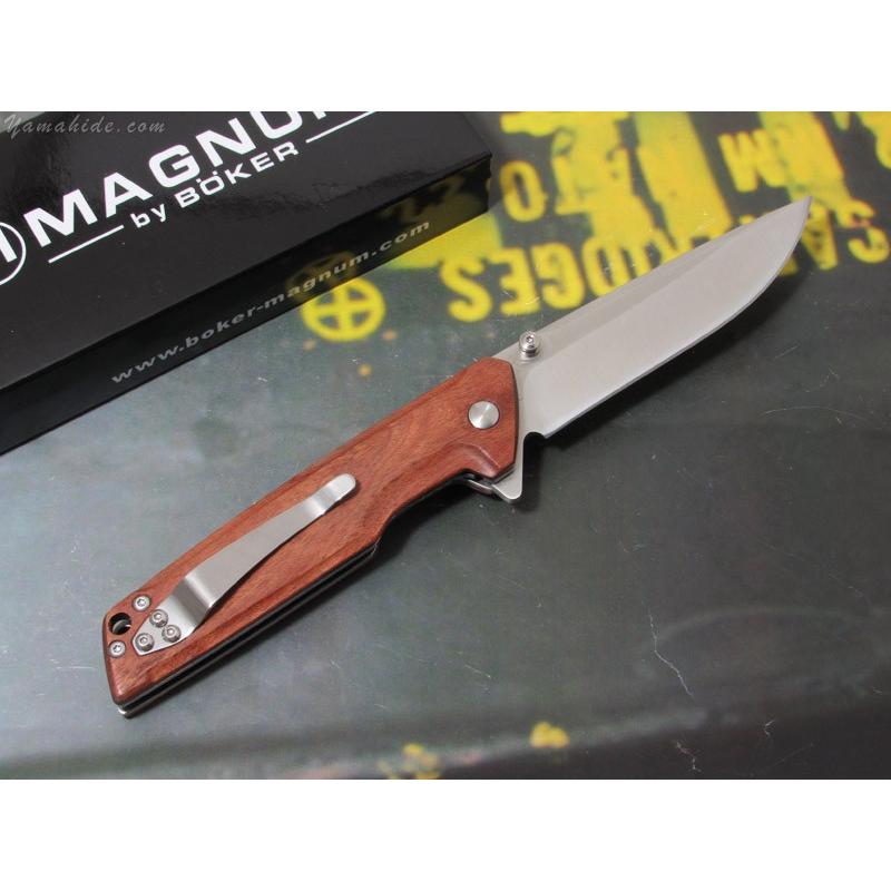 ボーカー マグナム 01MB723 ストレート ブラザーウッド 折り畳みナイフ BOKER Magnum Straight Brother Wood folding knife